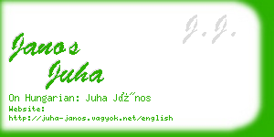 janos juha business card